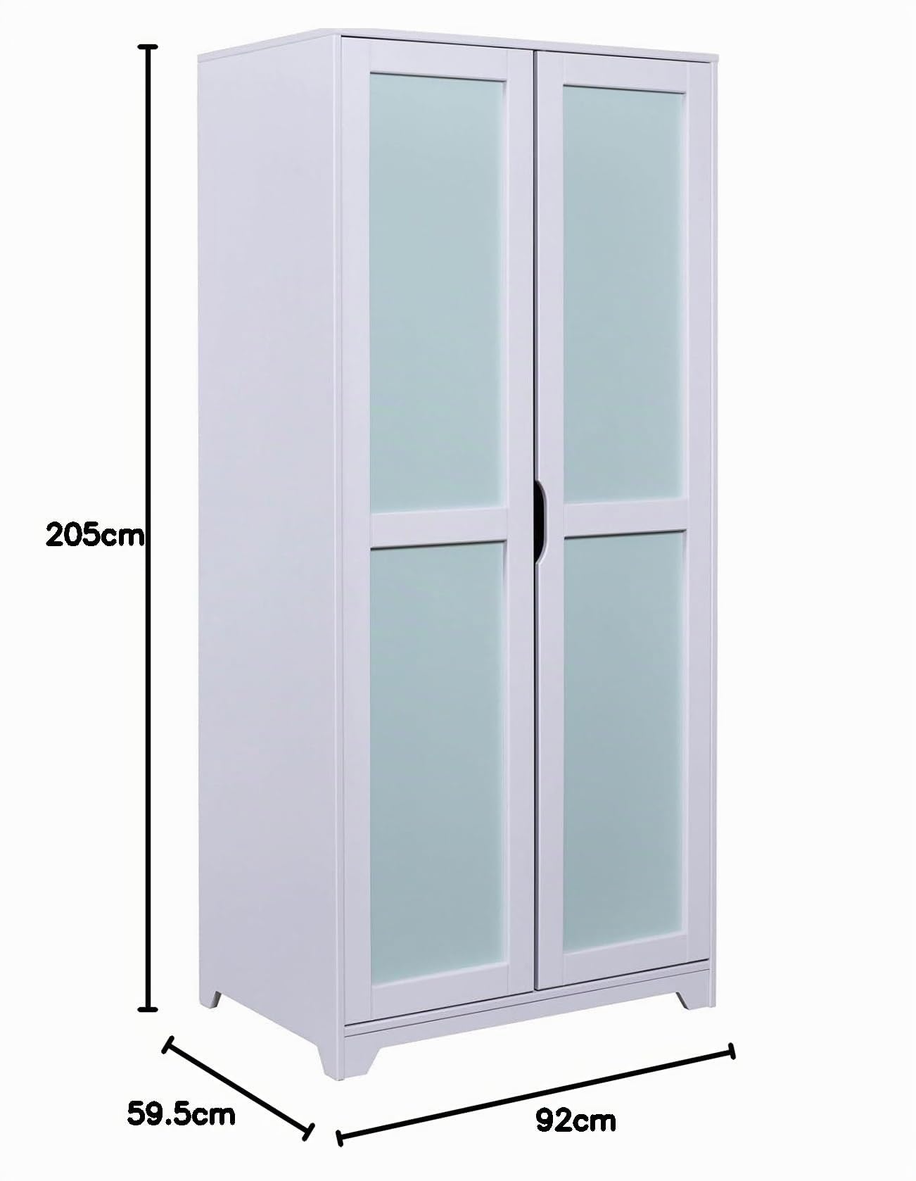 Inter Link - Armoire - Armoire à portes battantes - Armoire de chambre d'enfant - Armoire de vestiaire - Armoire de chambre à coucher - 2 portes - Vert sauge/Gris - Pin massif - Prati