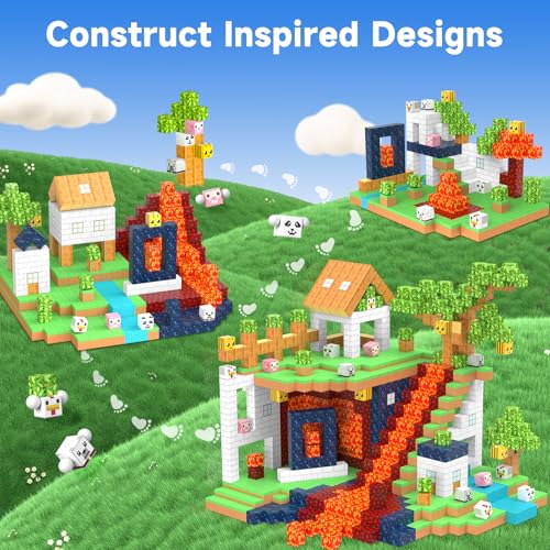 Blocchi da costruzione magnetici 150 pezzi Giocattoli magnetici sensoriali Regali di compleanno di Natale per bambini Ragazze di età 3 4 5 6 7 8 Un regalo di Pasqua Giocattolo creativo per bambini - Lego - Immagine 3