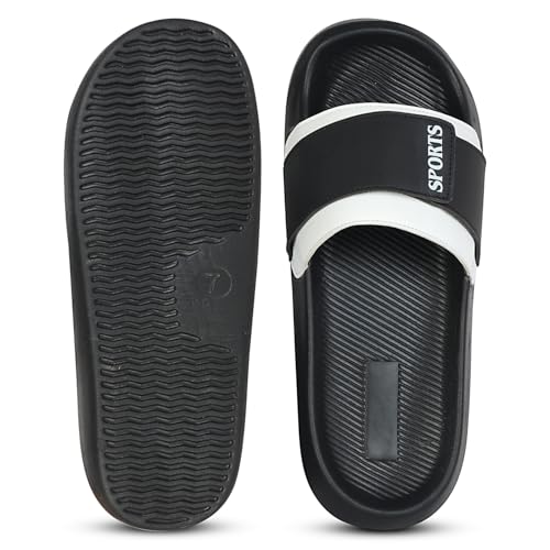 Image of PERY-PAO Sliders for Men | Lightweight EVA Sole & Comfortable Slippers | Flip-Flops & Chappals for Everyday Use