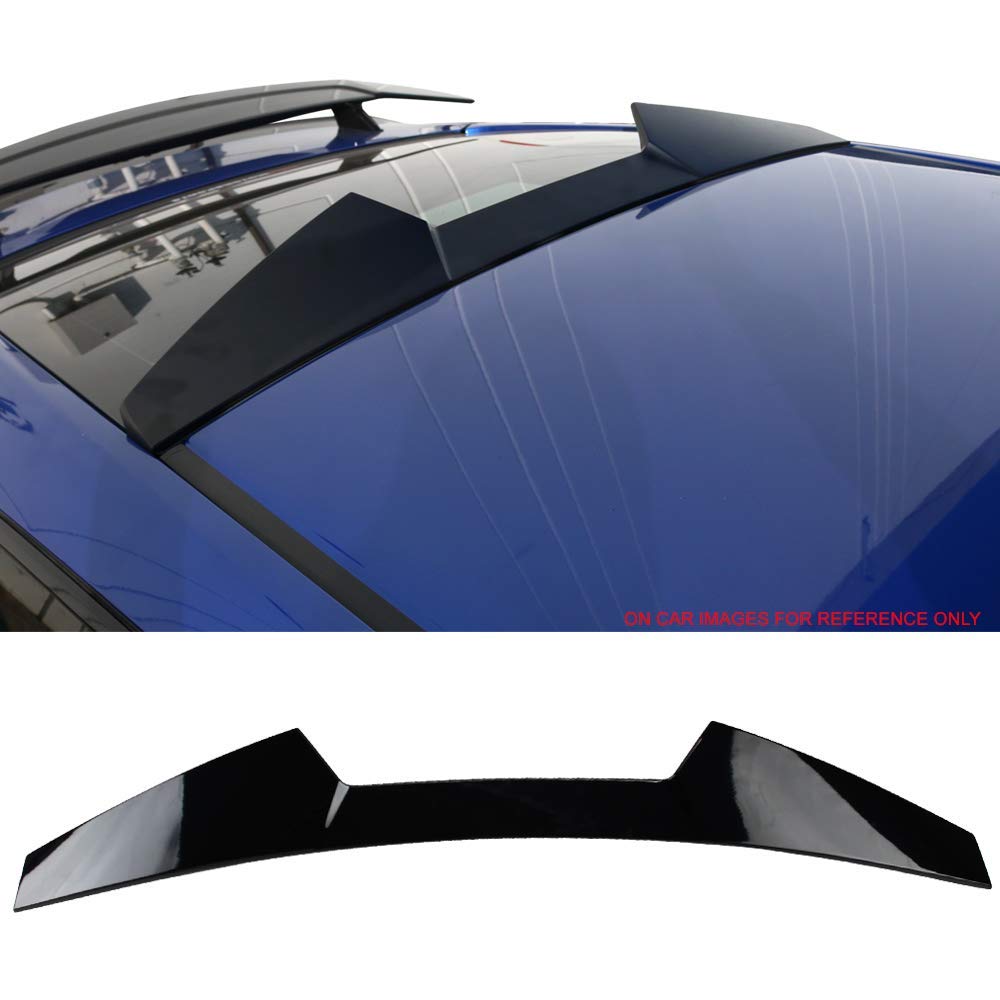 Pre-Painted Roof Spoiler Compatible with 2016-2020 Honda Civic Coupe, V Style #NH731P Crystal Black Pearl ABS Rear Wing by IKON MOTORSPORTS