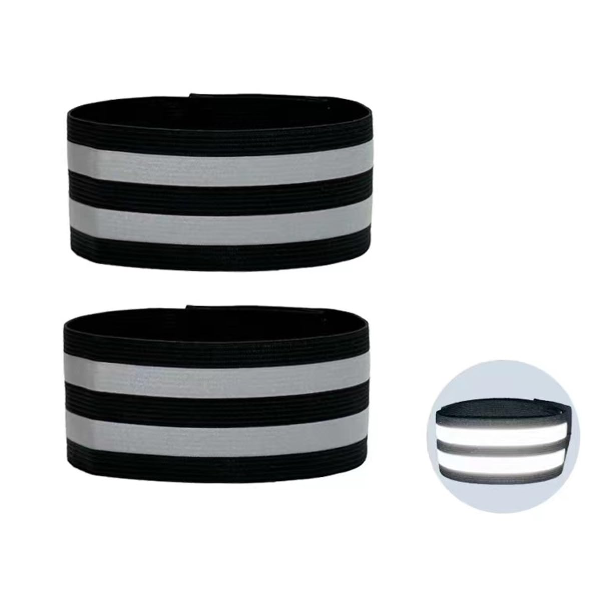 TANSAR Pinces à Pantalon De Vélo – Lot De 2, élastiques, Réfléchissantes, Velcro – Pour Cyclisme, Jogging