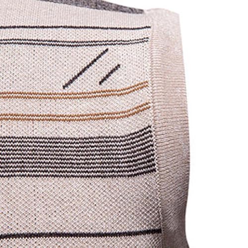 Men’s Stripe V-Neck Sleeveless Sweater Vest – Solid Knit Vests for Men, Classic Pullover Style, Mens Knitted Sweaters4