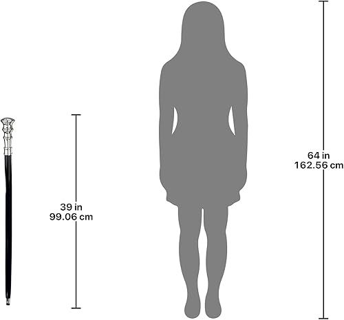Vista 40 de Bastón de cobra Design Toscano con empuñadura de peltre