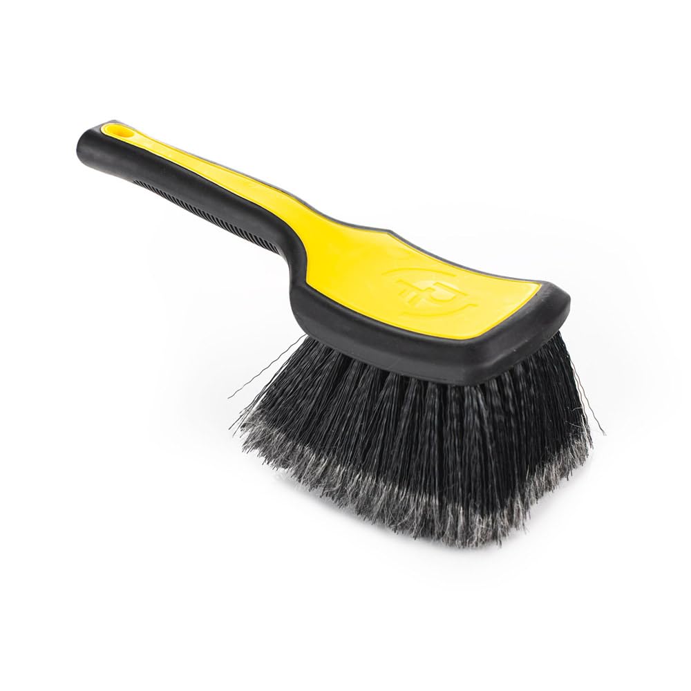 Detail Factory - ProGrip Wheel Face Brush - Ergonomic ProGrip Handle - Soft Flagged-Tip Bristles - Live Wire