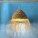 Paralume Lampadario a Sospensione in Paglia Artigianale Marocchino: Stile Etnico, Illuminazione Naturale e Accogliente 0804251200 Vimini Rattan Palma Fibre Naturali immagine
