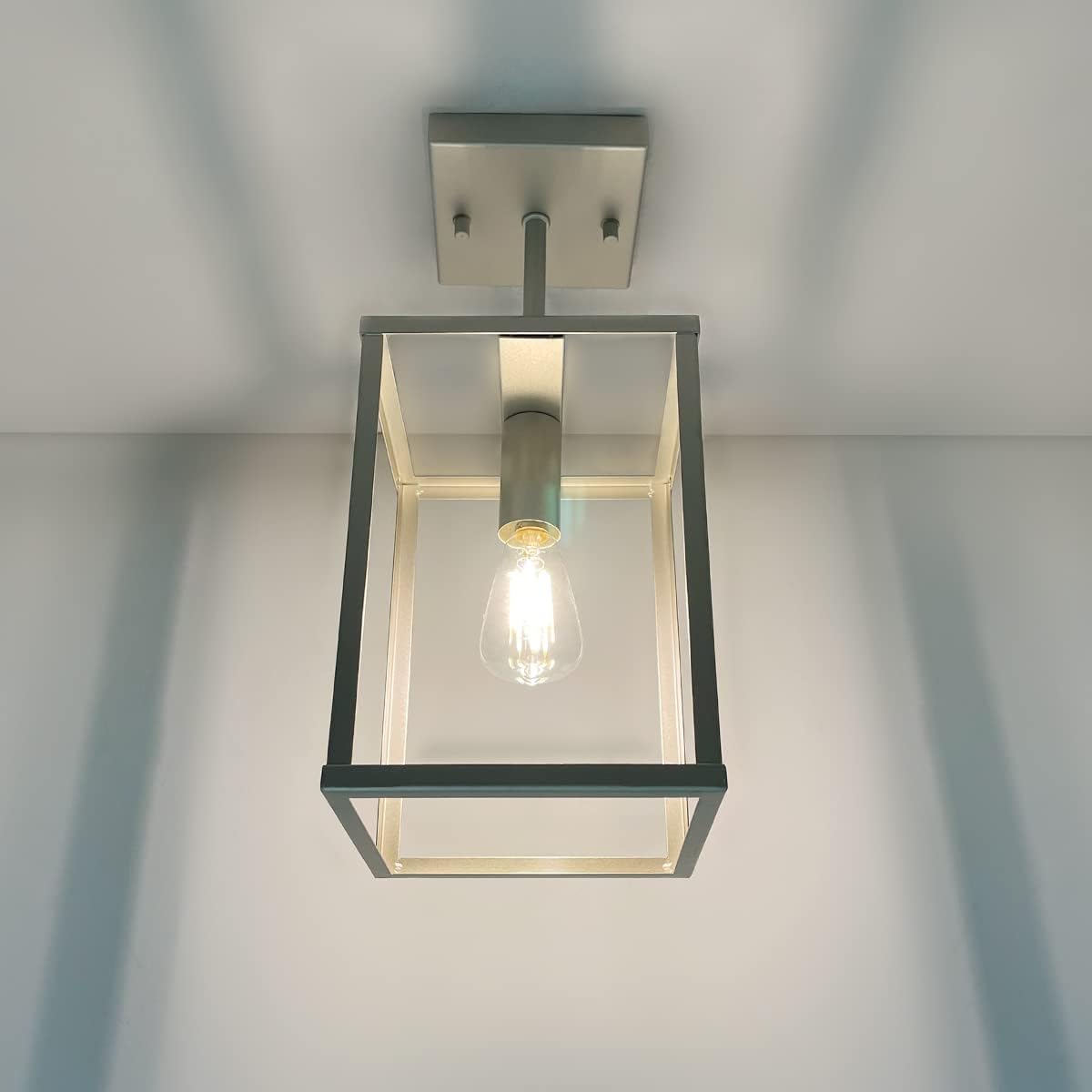 Dream lighting RV Interior LED Light Fixture 12V RV Light Kitchen Island Overhead Hanging Lamp - Champagne Silver Finished, Soft White 3500K, No Switch, 14inch