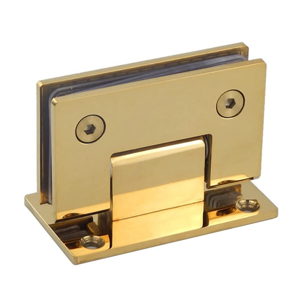 Stainless Steel Glass Fixed Clamp, 304 Hardware Hinge, Gold(90 Degree)