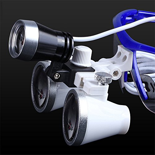 Loupes binoculaires dentaires portables en verre optique 3.5X-R avec lampe LED