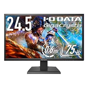 I-O DATA ゲーミングモニター 24.5インチ(75Hz) GigaCrysta PS4 FPS向き 0.6ms(GTG) FreeSync TN HDMI×2 DP EX-LDGC252STB