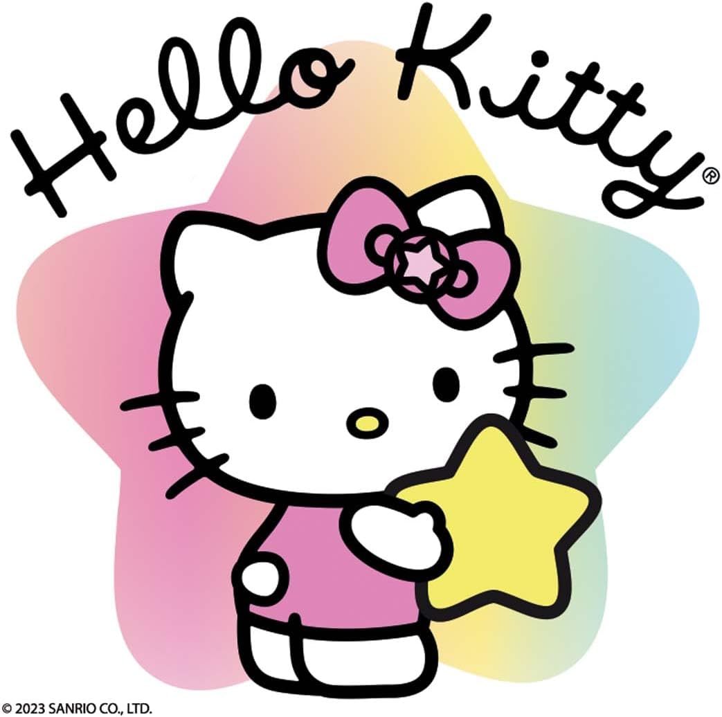 SmileMakers Hello Kitty Rainbows & Unicorns Stickers, 2.5 inches, 100 Count, Multicolor