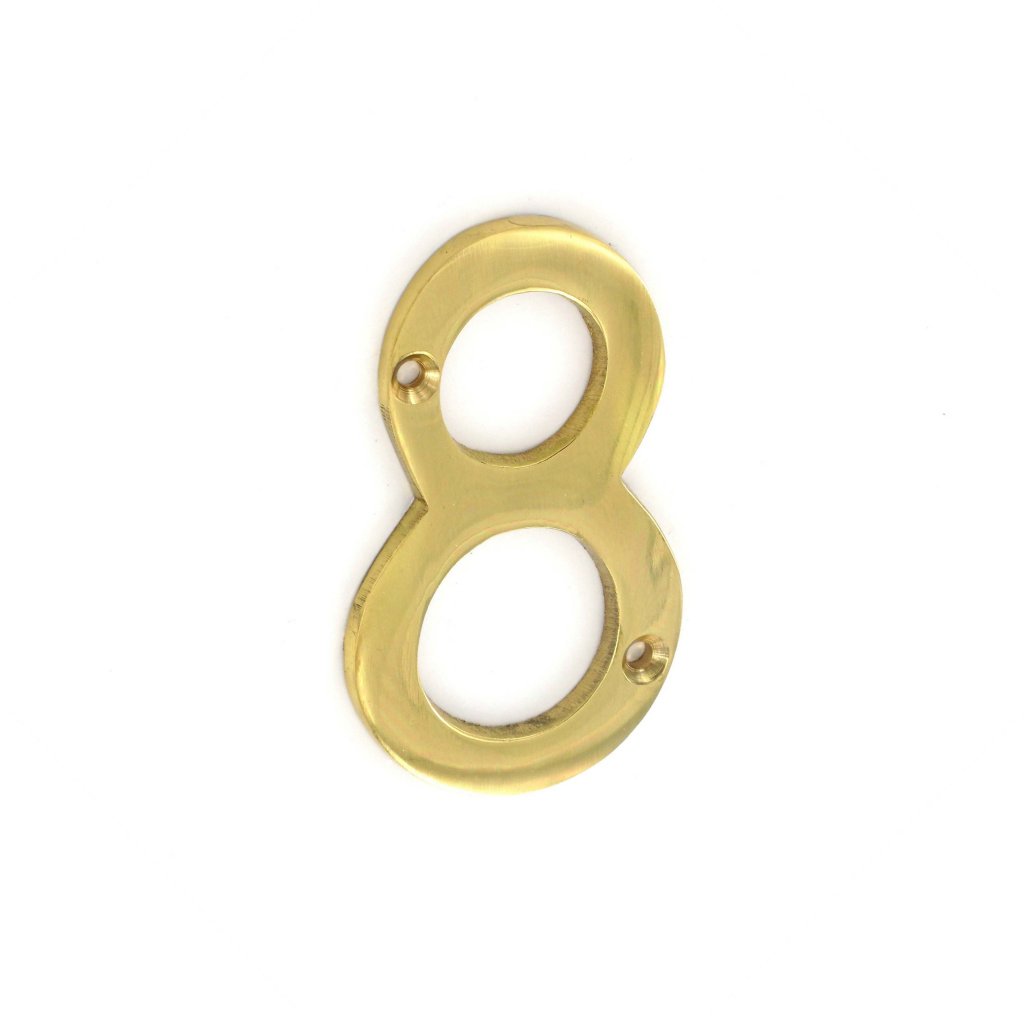 Securit Gold Sec 75Mm Brass Numeral 8 S2508