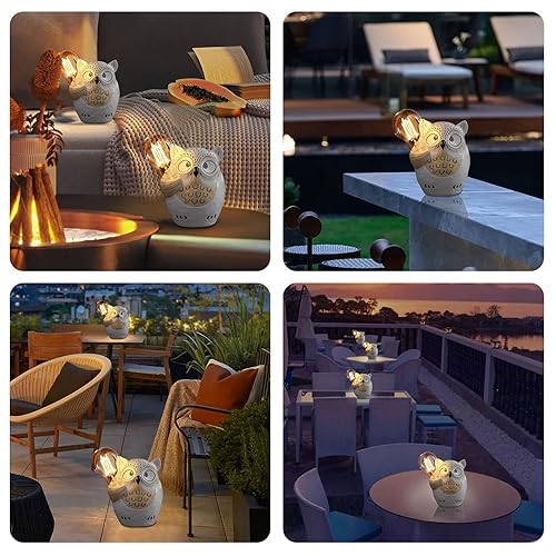 Pearlstar 325 Owl Garden Outdoor Statue, Solar Figurines Bulb Led Lights thumb #4