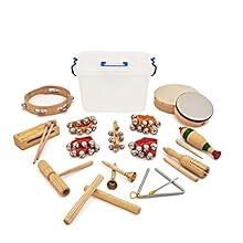 Includes Wrist Bells, Hand Drums And Tambourines Ideal for Music Education Supplied With Plastic Storage Box