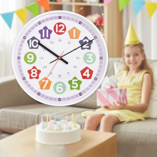 50% Off Aurowit Learning Wall Clock for Kids & Classrooms