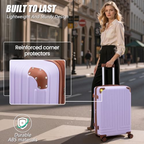 Image of KUNEL Luggage Sets 5 Piece, Hardshell Expandable Suitcase, 20 /24 /28inch