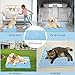 OUYULAI Kühlmatte für Hunde und Katzen, Selbstkühlende Hundematte, Ungiftig Kühlkissen für Haustiere, Waschbar Hund Kältematte für Drinnen, Draußen und Auto, Blau,60 * 50cm