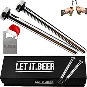 Beer Chiller Sticks for Bottles – Set of 2 Stainless Steel Cooling Chillers – Gift for Him – Birthday Gifts for Men and…