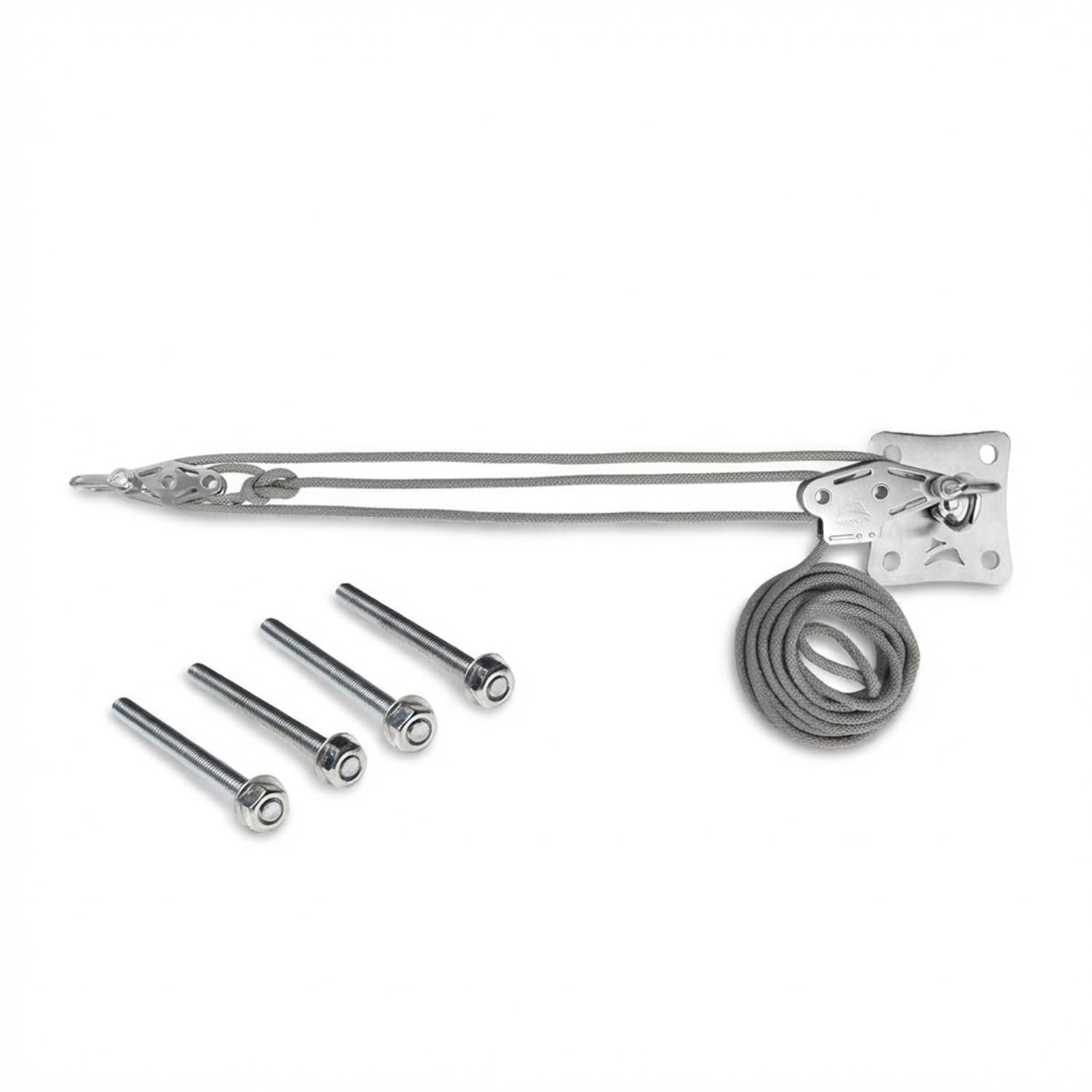 Anclaje de pared para velas de sombra (acero inoxidable, plata, 2 kits de pared Muscle x3 + 8 varillas roscadas + químico)
