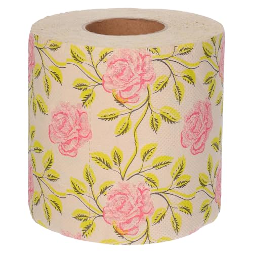 DEARMAMY Papel Higiénico de Seda Impreso Diseño de Rosas Papel de Cocina y Natural Uso Decorativo para Baño y Mesa Festiva Creativo para Hogar y Restaurante
