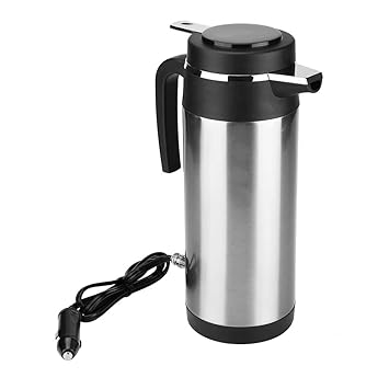 Electric Thermoses, In-car Silicone Sealing Large Capacity Stainless Steel Heating Kettle with Indicator Light for Outdoor(24V)