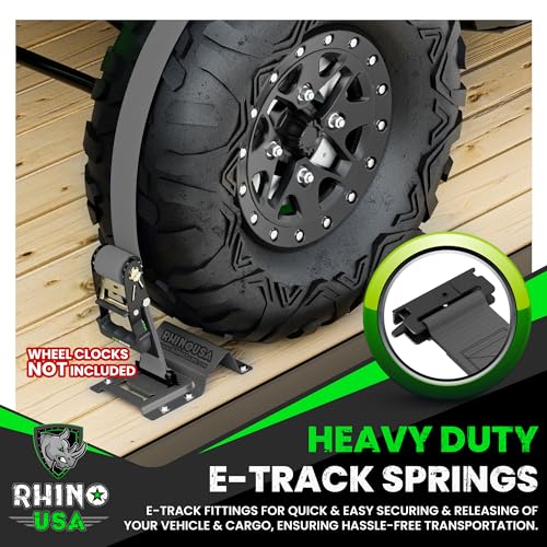 image for Rhino USA E Track Ratchet Tie Down Straps (4,500lb Break Strength) - I