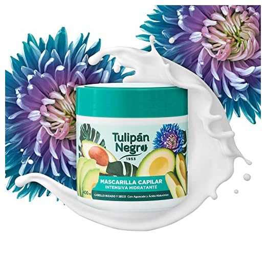 Tulipán Negro Mascarilla Intensiva Hidratante, con Aguacate y Ácido Hialurónico, 400 ml