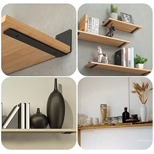 10Pcs Floating Shelf Bracket 8 Inch Hidden Wall Shelf Brackets Heavy Duty Shelf Support With Screws #TOP3