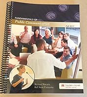 Fundamentals of Public Communication Workbook Fall 2017 0738094269 Book Cover
