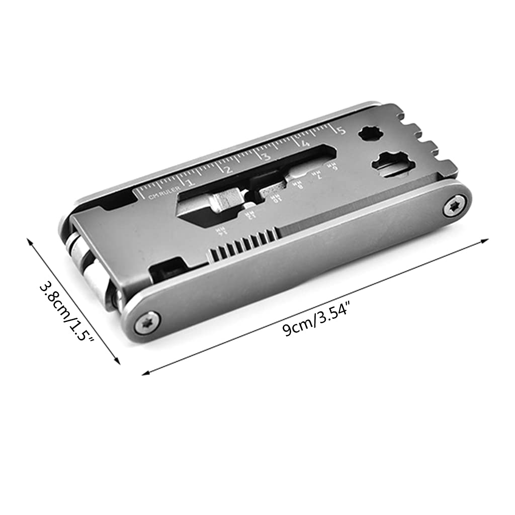 Multifunctional Bike Repair Tool - Lightweight Folding Cycling Multitool 17 Functions Outdoor Adventures