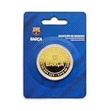 MOCIWORLD FC Barcelona - Moneda edición Especial con Escudo e inscripción en Relieve Barça - Coleccionable - Dorada - Producto Oficial