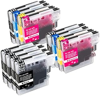 B-T Compatible Ink Cartridge Replacement for Brother LC980 LC1100 with Brother DCP 195C 145C 165C 185C 6690CW 375CW MFC 250C 5890CN 490CW 5895CW 6490CW 255CW 490CW 6890CDW 290C Printer(12 Pack)