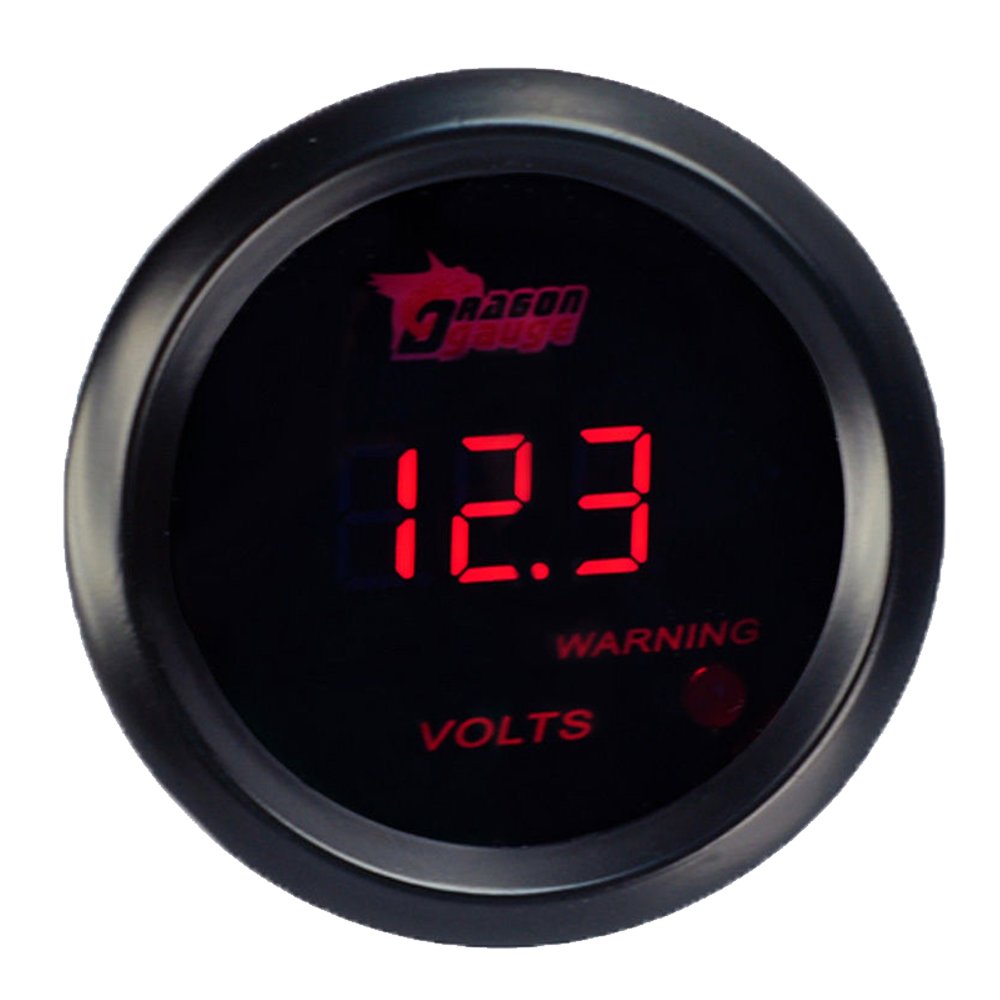 Universal Indicador de Voltaje 2" 52mm Medidor Digital de Coche Luz LED Rojo Voltios Voltaje Medidor Eléctrico Motor Equipo Instrumentos
