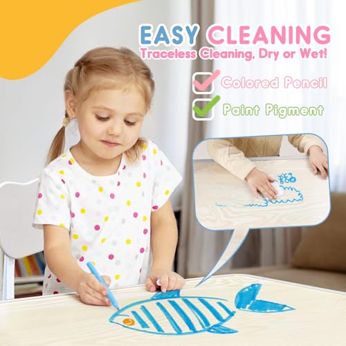 Kids-Table-and-Chair-Set-Adjustable-Kids-Table-Toddler-Non-Slip-Table-LegsOrganizer-Graffiti-Desktop-Suitable-for-Kids-Table-and-Chairs-Ages-3-12 Kids Table and Chair Set Adjustable Kids Table Toddler Non Slip Table LegsOrganizer Graffiti Desktop Suitable for Kids Table and Chairs Ages 3 12