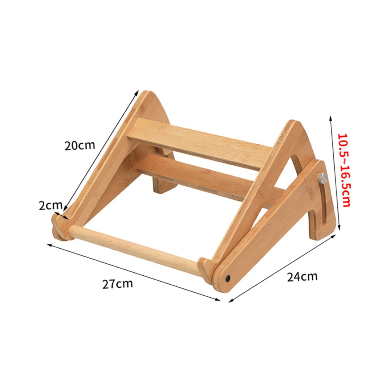 Supporto per Computer Portatile in Legno Ecologico Regolabile, Supporto Pieghevole per Laptop da 13-15,6 Pollici, Accessorio Multifunzionale per Ufficio e Studio