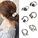 Produktbild Shuxy 6 Stück hohe Pferdeschwanz-Halter, Metallblatt, Legierung, Punk-Haarklammern, Metall-Haargummis für Damen und Kleinkinder
