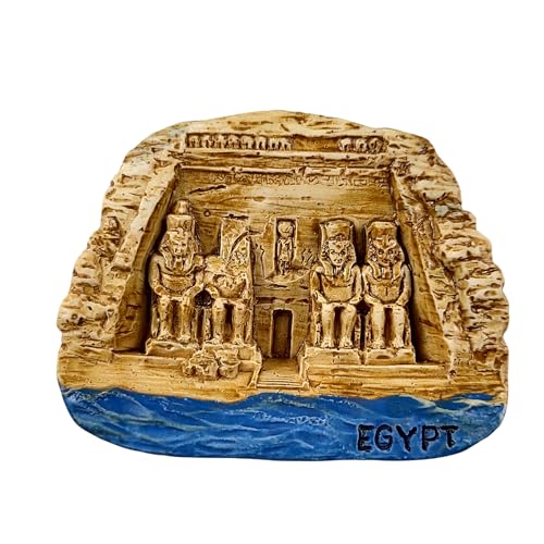 Imán para nevera Egipto Abu Simbel Templo de Ramsés II y Nilo H36