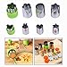 OFKPO 8 Pieces Moule à Fruits et Légume Ensemble d'acier Inoxydable, Multifonction Outil de Cuisine pour Pain Sandwich Muffin Biscuit Fruits Légumes
