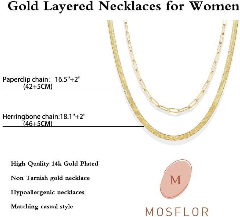 Gold Necklace for Women,Dainty Gold Necklace,14k Gold Plated Snake Gold Chain Choker Necklaces Simple Gold Layered Necklaces Gold Jewelry Sets for Women - Image 5