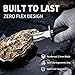 xaziudi Oyster Shucking Knife Set - 2 Stainless Steel Oyster Shucker and Oyster Shucking Knife with PVC Sheath & 2 Cut Resistant Gloves and Oyster Shucking Kit for All Kinds of Shells, Clam, and Crab