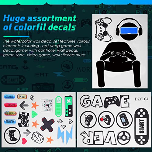 56 piezas de vinilos decorativos gamer removibles miniatura 4