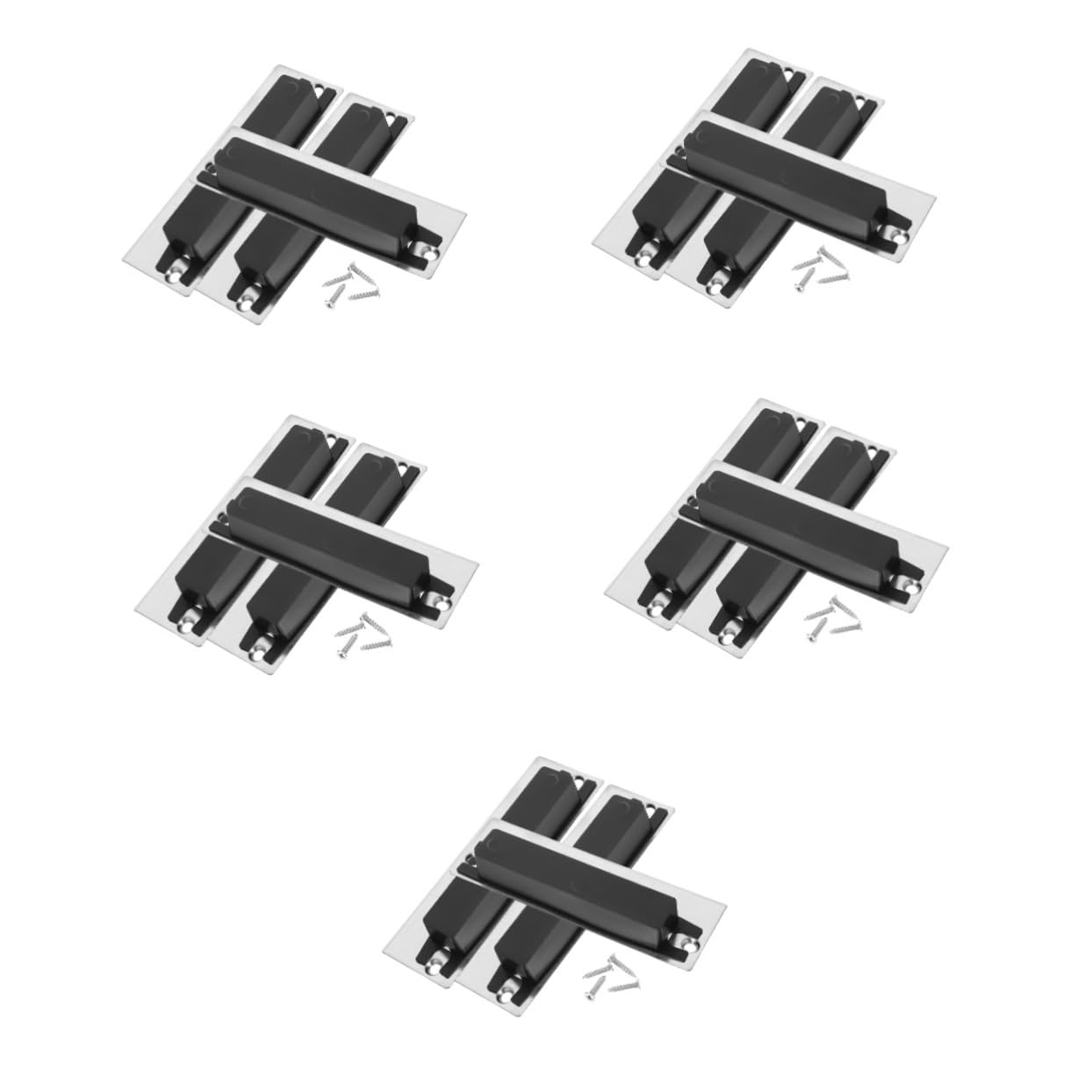 Tofficu 5 ensembles Accessoires De Verrouillage À Billes Plaques De Porte Couvercle De Trou De Porte Plaque De Loquet De Porte Plaque De Gâche De Porte Plaque De Renfort De 3 pièces * 5