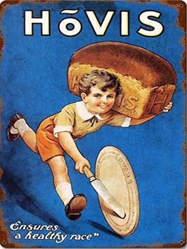 Top Banana Gifts Bread - Metal Tin Plaque Wall Sign Shabby Chic Retro Art 8" x 6" Metal Sign