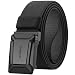 JUKMO Stretch Tactical Belt for Men, Military Work Rigger Hiking 1.5" Elastic Nylon Web Ratchet Quick Release Belt in Gift Box (Black, Small)