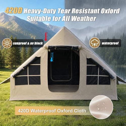 Tienda Inflable para Camping 4 Estaciones, Tienda Glamping para 4-6 Personas miniatura 6