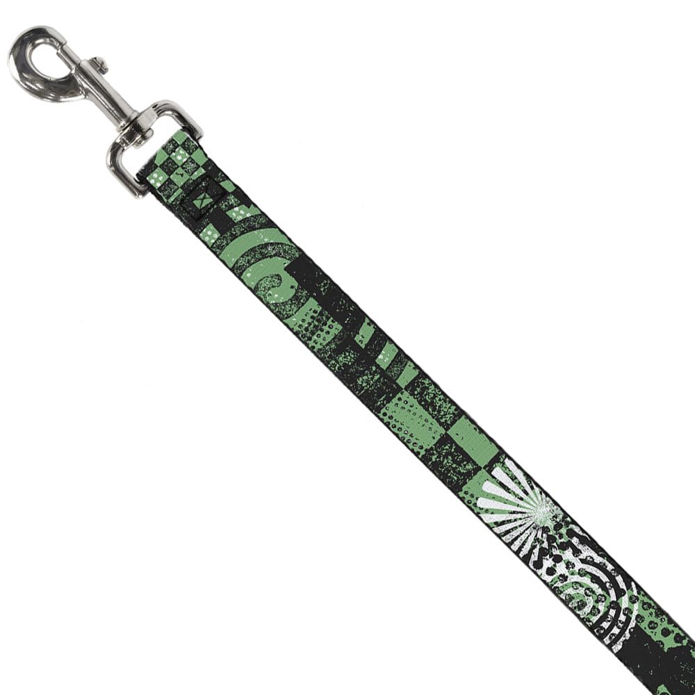 Correa para Mascotas con Hebilla Baja, Color Verde, 1,5" de Ancho