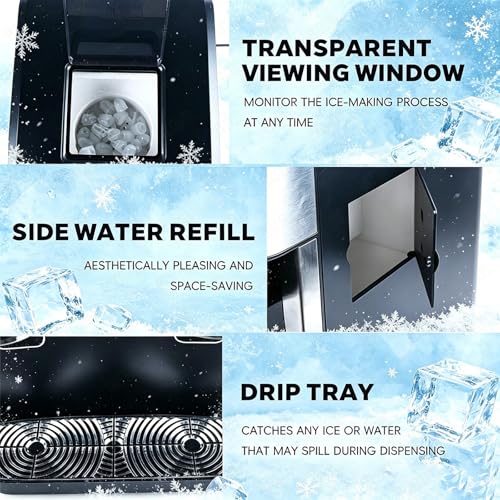 Fabricadora de hielo multifunción de mostrador 3 en 1 miniatura 5