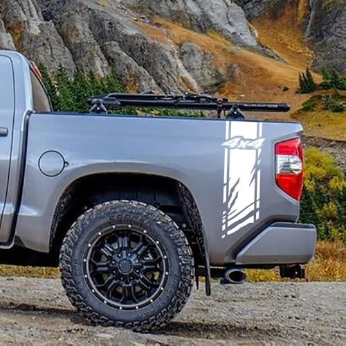 Image of 2Pcs 4X4 Pickup Trucks Trunk Sticker for Most Pickup, Universal Truck Tail Decal Decoration Exterior Accessories (Matte Black)