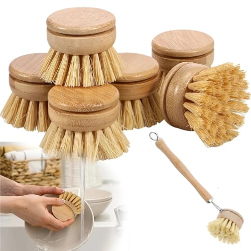 Cepillo for platos de madera que elimina grasa incrustada en ollas 3