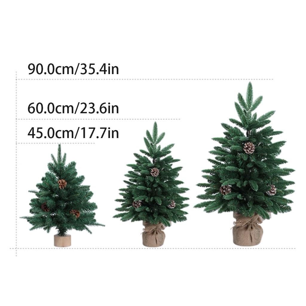 Sapin De Noël Artificiel sans Lumières, Sapin De Table avec Base en Toile De Jute, Décorations for La Maison(45CM)