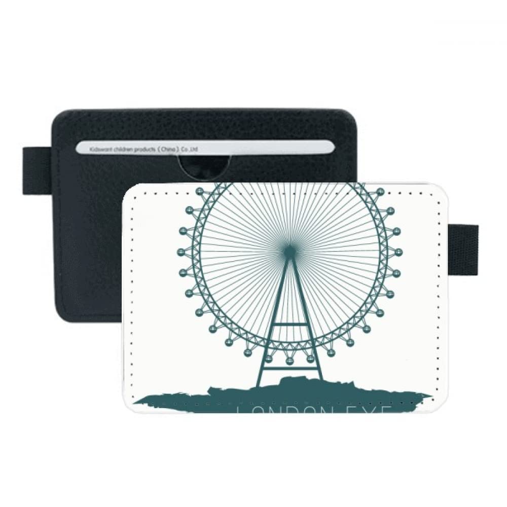 no/no Britain UK London Eye United Kingdom Pocket Leather Wallet Card Holder